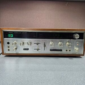 Sansui QR-4500 4-Channel Receiver Vintage Silver Wood Case READ Description!!!